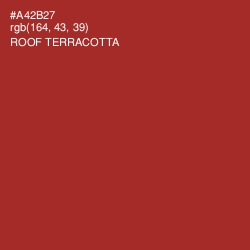 #A42B27 - Roof Terracotta Color Image